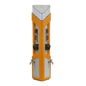 Meqtec Trima marina service pedestal in exclusive yellow with IP66 protection degree.